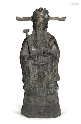 A CHINESE BRONZE SCULPTURE DEPICTING LUXING. END 19TH EARLY 20TH CENTURY.