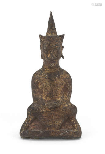 A THAI BRONZE SCULPTURE OF BUDDHA. 20TH CENTURY.