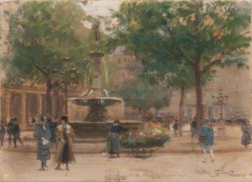 Victor Gilbert (Paris 1847 - Paris nach 1933). Blumenverkäuferin in Paris.