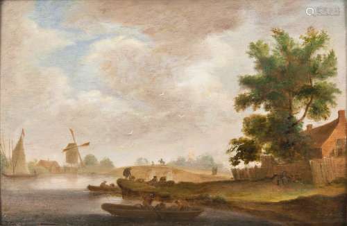 Pieter Jansz. van Asch (Delft 1603 - Delft 1678), zugeschr. Flusslandschaft.
