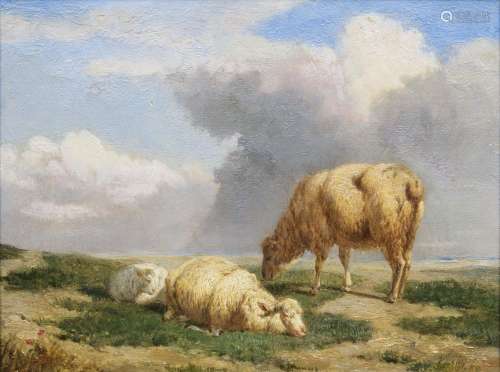 Eugène Verboeckhoven (Warneton 1799 - Brüssel 1881). Drei Schafe.