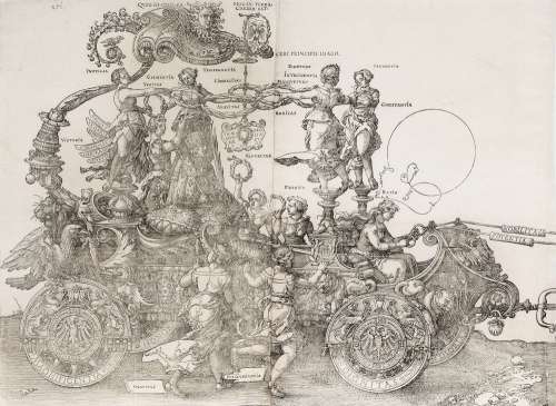 Albrecht Dürer (Nürnberg 1471 - Nürnberg 1528). Der Große Triumphwagen.