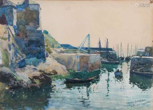 Claus Bergen (Stuttgart 1885 - Lenggries 1964). Polperro, Cornwall.