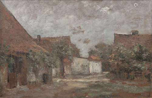 Rudolf Höckner (Wolkenstein 1864 - Bad Mergentheim 1942). Dorfstraße.