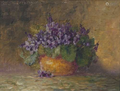 Max Streckenbach (Eckernförde 1863 - Eckernförde 1936). Blume im Topf.