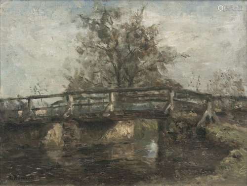 Rudolf Höckner (Wolkenstein 1864 - Bad Mergentheim 1942). Brücke bei Wedel.