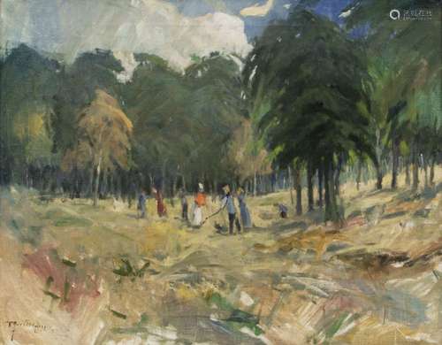 Victor Qvistorff (Aarhus 1883 - Kopenhagen 1953). Im Wald.