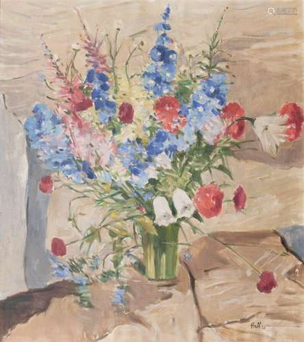 Willy Habl (Egeln/Magdeburg 1888 - Hamburg 1964). Blumen in einer Vase.