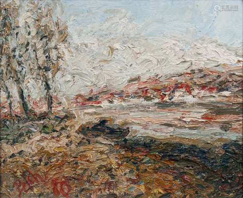 Bernd Schwarzer (Weimar 1954). Expressive Landschaft.