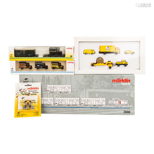 MÄRKLIN/WIKING 5-tlg Zug- und Modellfahrzeug-Set 