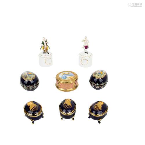 Konvolut 8 Musikdosen, 20. Jhd.:FRANKLIN MINT 1 Runddose 'Angels of the Vatican' (spie