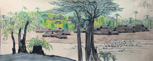 A Chinese Painting By Wu Guanzhong on Paper Album