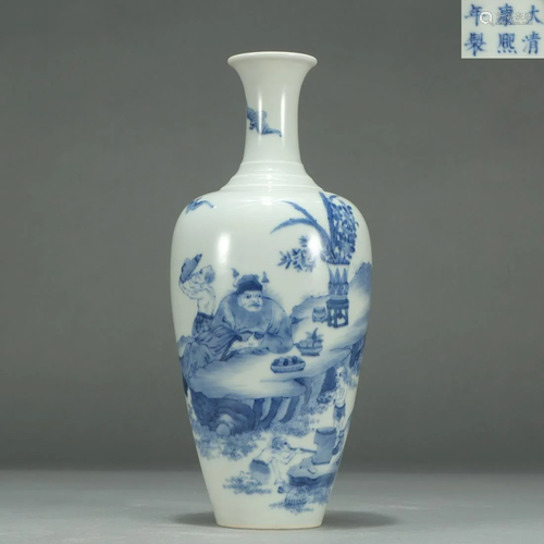 Blue and White Figural Vase