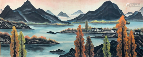 A Chinese Painting By Lin Fengmian on Paper Album