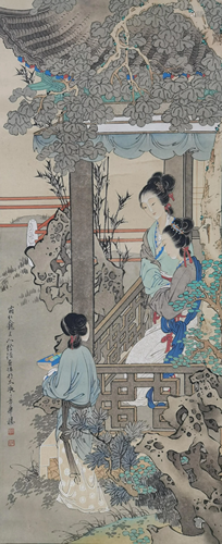 A Chinese Scroll Painting By Xu Cao