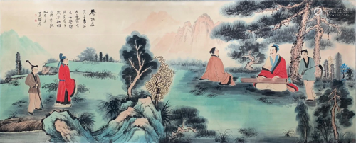 A Large Chinese Painting By Zhang Daqian on Paper Album