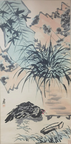 A Chinese Scroll Painting By Pan Tianshou