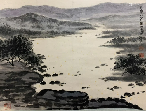 A Chinese Scroll Painting By Fu Baoshi