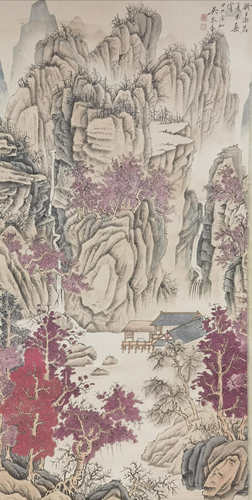 A Chinese Scroll Painting By Wu Qinmu