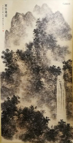 A Chinese Scroll Painting By Fu Baoshi