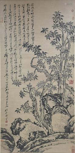 A Chinese Scroll Painting By Zheng Banqiao