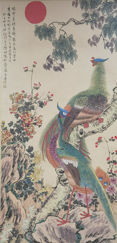 A Chinese Scroll Painting By Lu Yifei