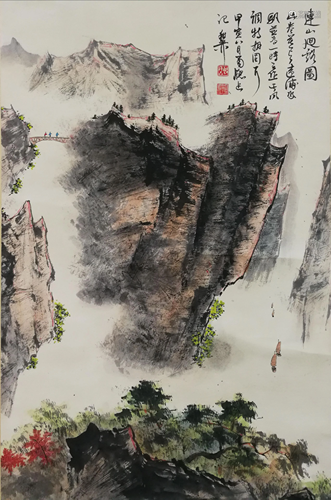 A Chinese Scroll Painting By Xie Zhiliu