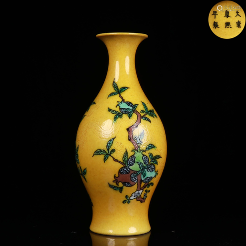 Famille Verte Biscuit Vase