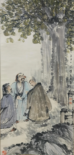 A Chinese Scroll Painting By Fu Baoshi