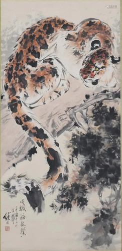 A Chinese Scroll Painting By Liu Jiyou