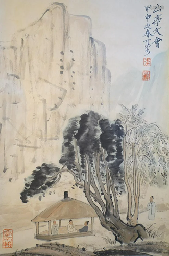 A Chinese Scroll Painting By Li Keran