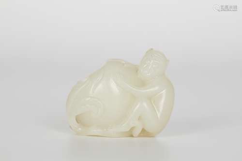 19th, Hetian Jade Monkey