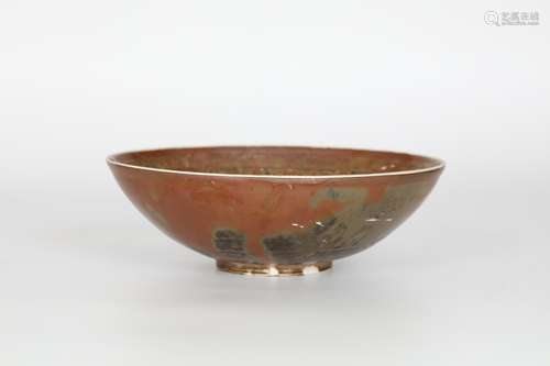 Ming，Purple Glazed with Flower Pattern Bowl