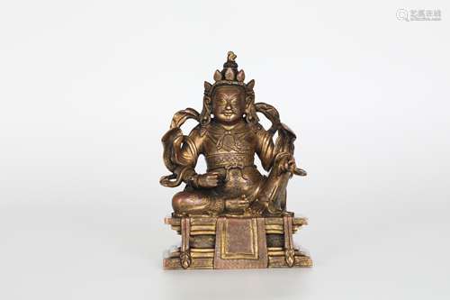 Ming，Gilt bronze Buddha statue