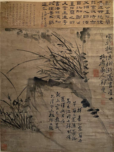 Zheng Banqiao, Orchid and Stone