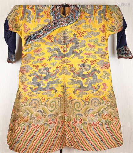 18 th, brocade dragon pattern dragon robe