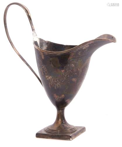 Georgian silver helmet cream jug (a/f)