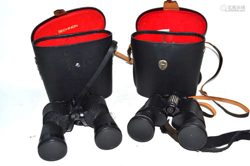 Two binoculars, one Chinon, the second Prinzlux Spacemaster