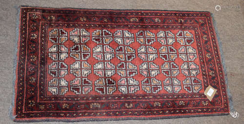 Small red ground rug