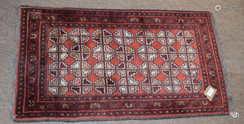 Small red ground rug
