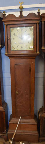 William Felmingham, Bungay, 18th century country oak cased longcase clock, having square painted