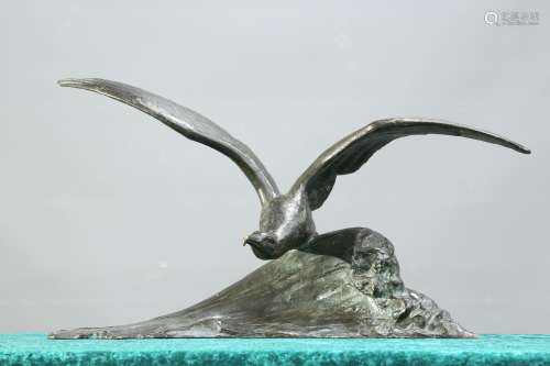 AFTER MAXIMILIEN LOUIS FIOT (1886-1953), BRONZE OF A SEAGULL