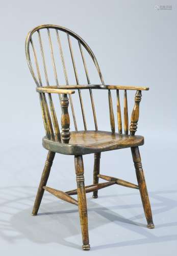 A PRIMITIVE STICK-BACK CHAIR