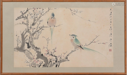 Chinese Painting of Birds and Flowers by Tang Yun