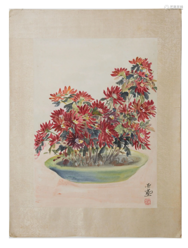 Chinese Painting of Flowers by Wang Yachen