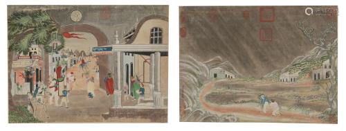2 Chinese Paintings attrib. Giuseppe Castiglione