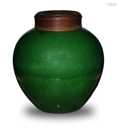 Chinese Green Glazed Jar, 18th Century