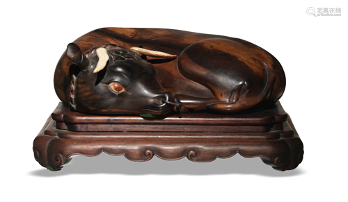 Chinese Carved Wood Water Buffalo, 18-19th Century