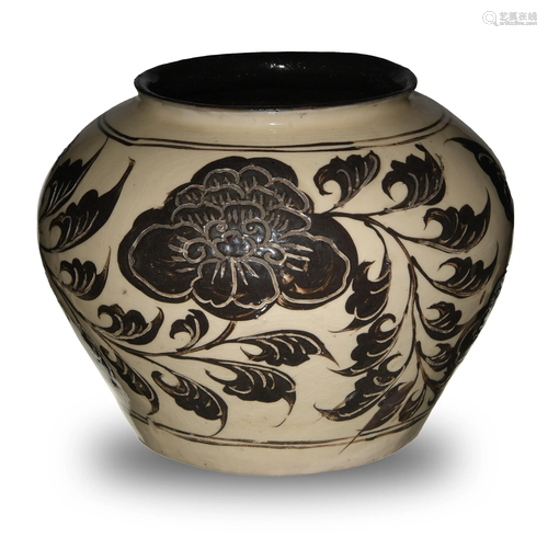 Chinese Cizhou Kiln Jar, Ming or Earlier