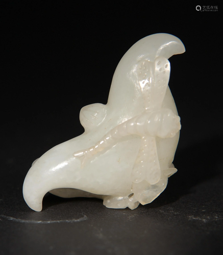 Chinese White Jade Water Chestnut Toggle, 18th Century